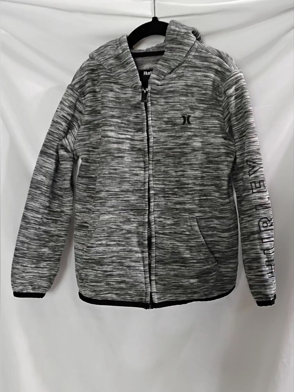 Hurley Heather Gray Full-Zip Hooded Jacket